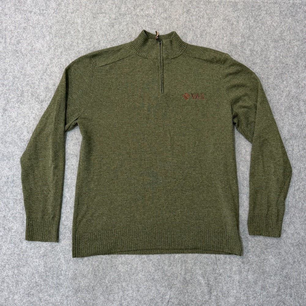 Smartwool North Woods Winter Moss Sparwood 1/4 Zip Sweater Men's Size Large